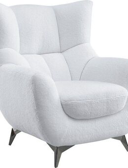 ATLANTIC home collection Sessel Shawn, mit Federkern, trendy Bezug mit Teddyoptik