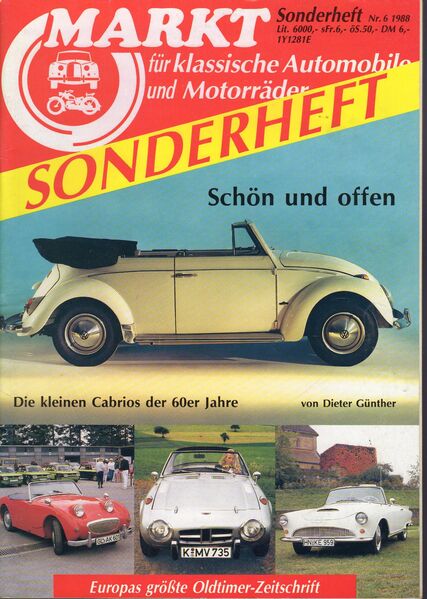 Oldtimer Markt Sonderheft Nr.6 1988 - Spraitbach