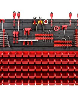 Lochwand Werkzeugwand Set Werkzeughaltern mit Lochwand Lagersystem Warkzeuglochwand Wandregal Werkstattregal Set - Wuppertal