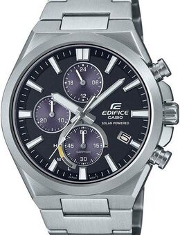 CASIO EDIFICE Chronograph EFS-S630D-1AVUEF, Solaruhr, Armbanduhr, Herrenuhr, Saphirglas, Edelstahlarmband
