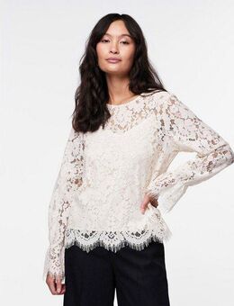 Y.A.S Spitzenbluse YASPERLA LS LACE TOP S. NOOS