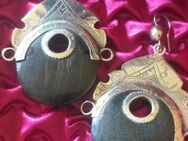 Tuareg-Ohrringe aus Ebenholz mit Silber kombiniert - München Pasing-Obermenzing