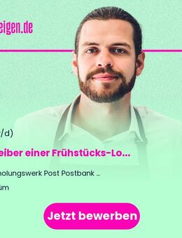 Betreiber (w/m/d) einer Frühstücks-Location auf Pachtvertragsbasis - Prüm