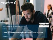 Leiter für Eventmanagement und Gastronomie - Riesa