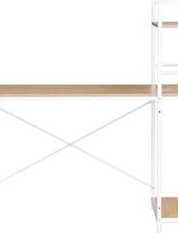 INOSIGN Regal-Schreibtisch Lonas, Computertisch, Nähtisch mit Metallgestell, Regal links/rechts montierbar, Breite 120 cm, Arbeitshöhe 72,5 cm