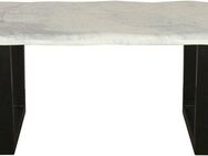 byLIVING Couchtisch Stone (1-St), aus echtem weißen Marmor mit natürlicher Wellenkante, 115x60cm