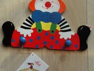 Clown Kindergarderobe 2 Haken Holz Hakenleiste Sevi 1992 neu 5,- in 24944