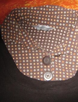 NEUw * Ausgefallen * stylisch * Puffärmel * Bluseneinsatz * T- Shirt "PRIMARK * atmosphere" Gr. 34- 36/ XS- S * schokoladen- braun * orange * - Riedlingen