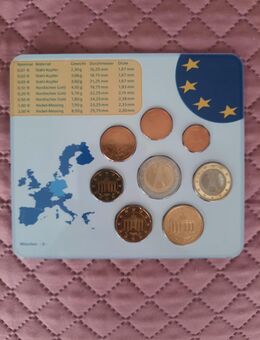 Satz Euro Münzen von Deutschland aus 2003 mit dem Prägebuchstaben D - Berlin Steglitz-Zehlendorf