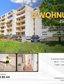 5 Eigentumswohnungen in Trier | Tarforst | Uninähe | vermietet | 5 Balkone | 2 Stellplätze - Trier
