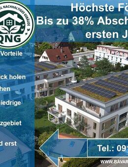 Höchste Förderstufe // KfW40 // QNG // 2-Zimmer-Whg mit Gartenanteil - Nürnberg