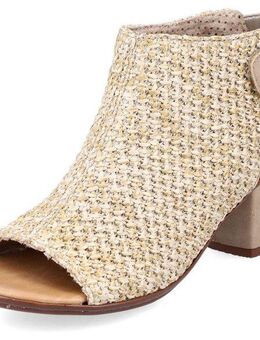 Rieker Sandalette, Sommerschuh, Sandalette, Blockabsatz, in modischer Flecht-Optik