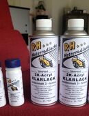 2 Stück 2K-Acryl Klarlack von R. H. Lacke GmbH, 21-7525, seidenmatt 3 farblos, Spritzlack, 375 ml, inklusive 2 Stück Härter (29-0066), Versand gegen Aufpreis möglich, 30,- € in 91364