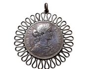 Münz - Anhänger Freie Stadt Frankfurt Silber Vereinstaler 1864 - Offenburg