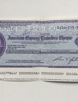 American Express Travelers Cheque Check 50 DM Sammler Alt - Fulda