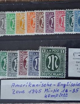 Amerikanische - Britische Zone 16- 35 unbenutzt komplett - Görlitz
