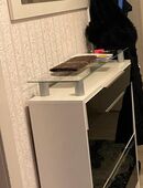 Schuhschrank mit Gaderobe und 3 Wellenspiegel in 34117