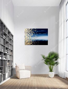 Abstrakt Acryl Gemälde mit Blattgold auf Leinwand - Bremen