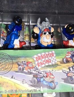Komplett - Ü-Ei - Dragster Racing - Sammlerkiste - 5 Figuren - Mit 5 BPZ - 1996 - Berlin Reinickendorf