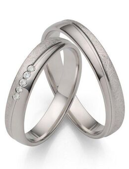 Firetti Trauring Schmuck Geschenk Hochzeit Ehering "LIEBE", Made in Germany - wahlweise mit oder ohne Zirkonia (synth)