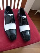 Herren-Lackschuhe schwarz-weiss in 33647