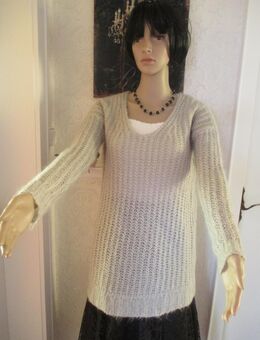 NEU * Kuschelig * Mohair * Grobstrick * Long Pullover oder Mini- Kleid "ZARA Knit" Gr. 38- 40, 42/ S- M * Oversize * hell- grau * - Riedlingen