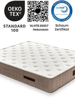 Taschenfederkernmatratze Majestät Premium Bambus, Yatas Bedding, 30 cm hoch, H2, wendbar, ergonomisch, atmungsaktiv
