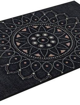 wash+dry by Kleen-Tex Teppich Purnima, rechteckig, Höhe: 7 mm, Mandala Motiv, rutschhemmend, In- und Outdoor geeignet, waschbar