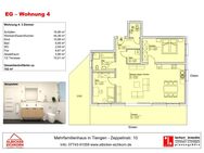 Erstbezug Tiengen-3,5 Zi. Erdgeschosswohnung mit Terrasse ca. 102 m² in toller Lage zum 1.7.25 zu vermieten - Waldshut-Tiengen