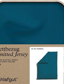 Schlafgut Bettbezug Knitted Jersey uni, aus Bio-Baumwolle mit Elasthan, Reißverschluss, (1 St), bügelfrei, Mix & Match Bettwäsche: passender Kissenbezug erhältlich