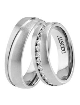 DOOSTI Trauring Schmuck Geschenk TITAN Trauring Ehering Partnerring LIEBE, Made in Germany - wahlweise mit oder ohne Zirkonia