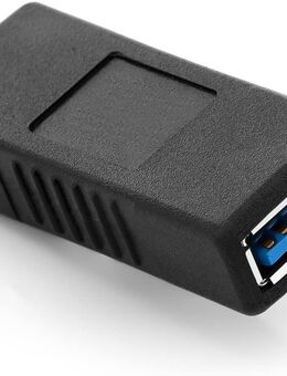 USB 3.0 Typ A Kupplung, USB 3.0 Typ A Buchse - USB 3.0 Typ A Buchse, schwarz, verbindet zwei USB 3.0 Datenleitungen miteinander - Fürth
