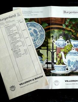 alte Broschüre von Burgenland Service Villeroy & Boch - Niederfischbach