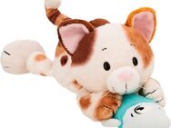 Nici Kuscheltier Homies GREEN, Glückskatze & Fisch 30 cm liegend