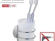WENKO Zahnputzbecher Turbo-Loc®, aus weiß satiniertem Kunststoff