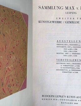 Max v. Bleichert - Leipzig - Zweiter Teil, Katalog - Sinsheim Zentrum