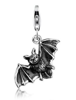 Nenalina Charm-Einhänger Anhänger Fledermaus Halloween 925 Silber