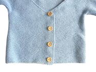 Baby Strickjacke BW in Hellblau und der Größe 80/86 - Kreuztal