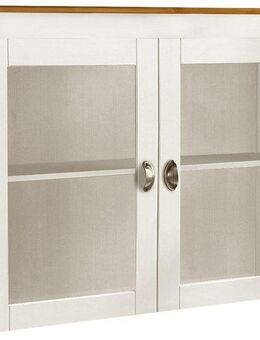Home affaire Glashängeschrank Oslo 100 cm breit, aus massiver Kiefer, mit 2 Glastüren, Metallgriffe