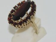 Vintage großer Granatring aus 333er-Gelbgold 1 - Herne