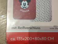 Disney Renforcé Wende Bettwäsche 135x200cm Mickey Mouse Minnie Schleife Rot Weiß - Berlin