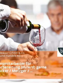 Produktionsmitarbeiter für Produktvorbereitung (m/w/d) gerne Köche / Bäcker / Metzger / Fachkraft für Lebensmitteltechnik - Eresing