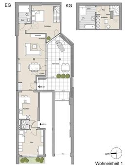 Toplage und viel Platz! Einzigartige 3-Zimmer-Wohnung mit großer Terrasse – Domstraße 86, WE 1 - Köln