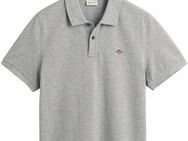 Gant Poloshirt REG SHIELD SS PIQUE POLO mit Logo und Flachstrickkragen 100% Baumwolle Pique