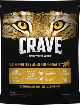 Crave Trockenfutter Katze mit Truthahn & Huhn - 750 g