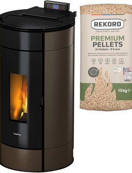 Freepoint Pelletofen Globe airtight, 11 kW, Zeitbrand, 352 W, 230 V
