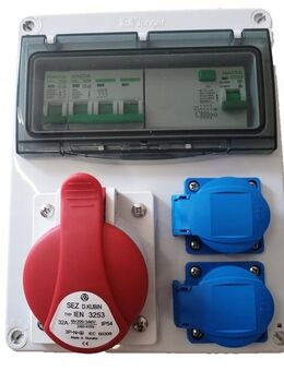 GEBÄUDESCHALTANLAGE SCHALTANLAGEN Wandverteiler Baustrom Elektroverteiler Verteilerkasten Baustelle mobil 2x 230V 1x 32A - Wuppertal