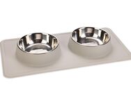 Karlie Diner Set Silikon Dex - 2 X 350 ml, Ø 14 cm Hellgrau