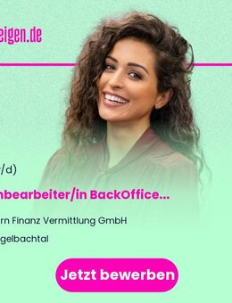Sachbearbeiter/in (m/w/d) BackOffice - Angelbachtal