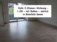 Helle 3-Zimmer-Wohnung - 1.OG - mit Balkon - zentral in Bielefeld-Senne - Bielefeld